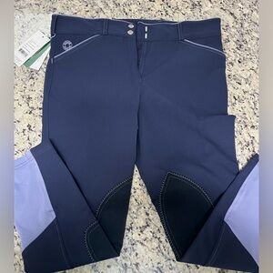 NWT Dover Saddlery Wellesley KP Classic Piped Knee Patch Breeches
